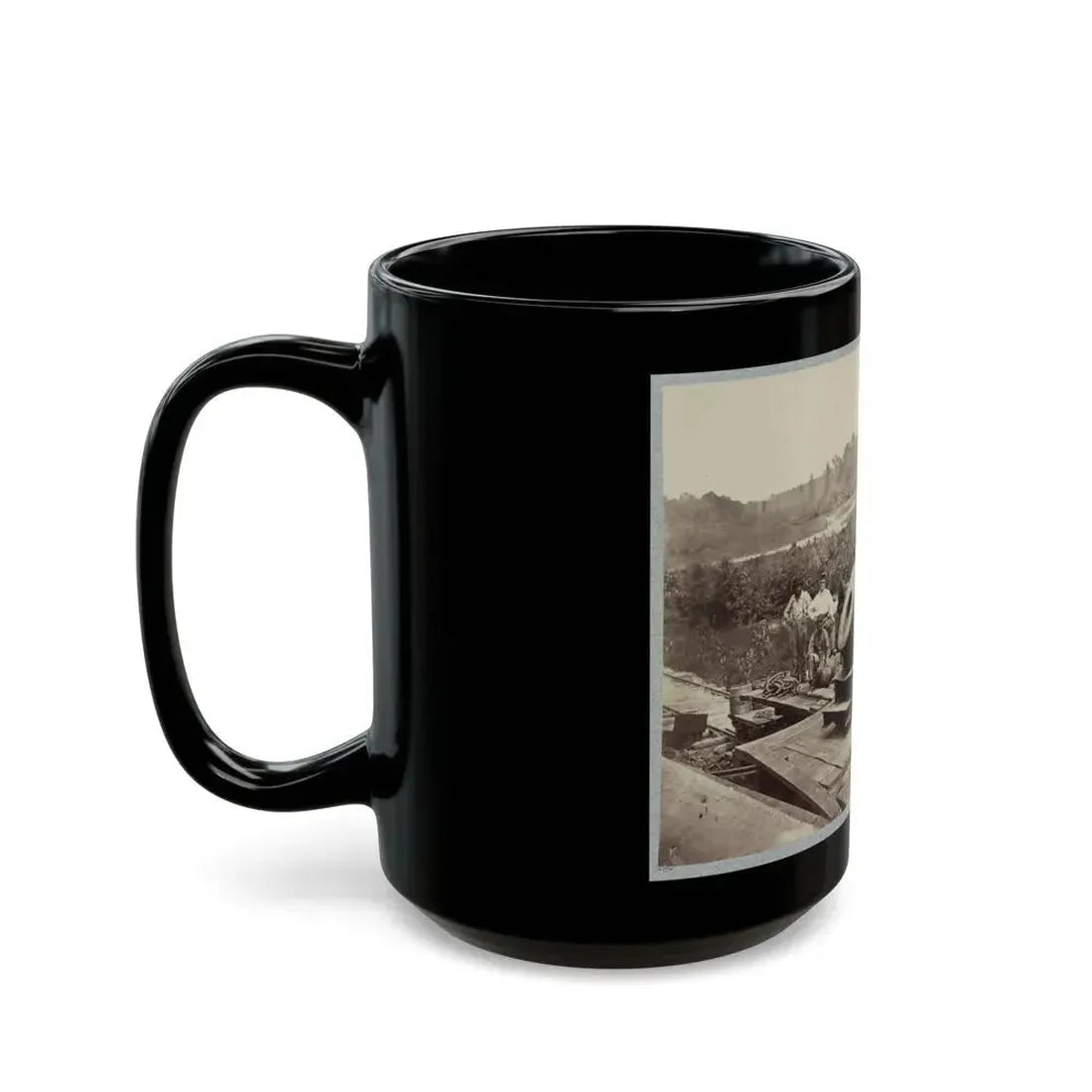 13 Inch Mortar  Dictator  In Front Of Petersburg, Va. (U.S. Civil War) Black Coffee Mug - Go Mug Yourself