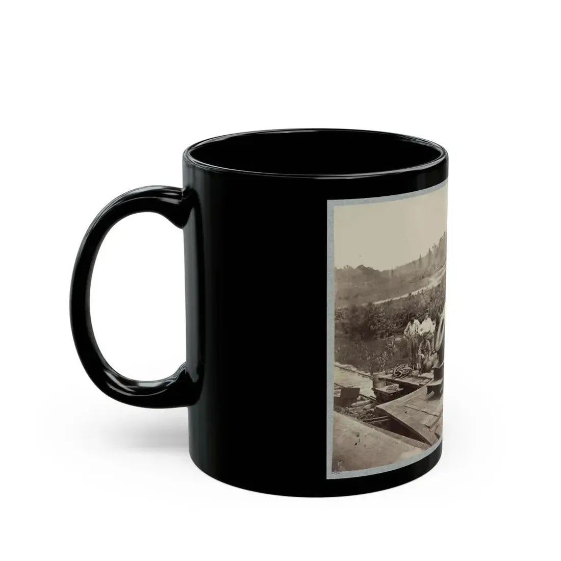13 Inch Mortar  Dictator  In Front Of Petersburg, Va. (U.S. Civil War) Black Coffee Mug - Go Mug Yourself