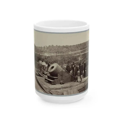 13 Inch Mortar  Dictator  In Front Of Petersburg, Va. (U.S. Civil War) White Coffee Mug 15oz - Go Mug Yourself