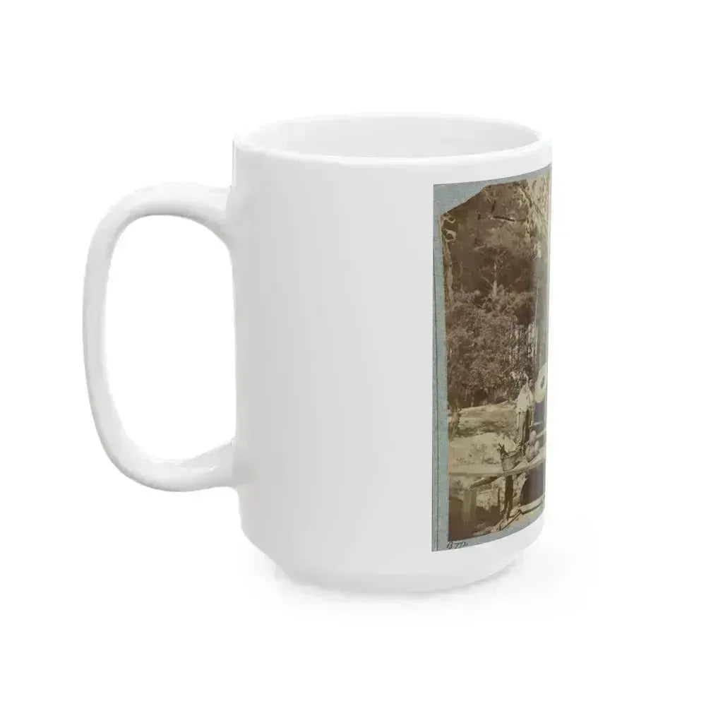 13 Inch Mortar  Dictator , In Front Of Petersburg, Va. (U.S. Civil War) White Coffee Mug - Go Mug Yourself