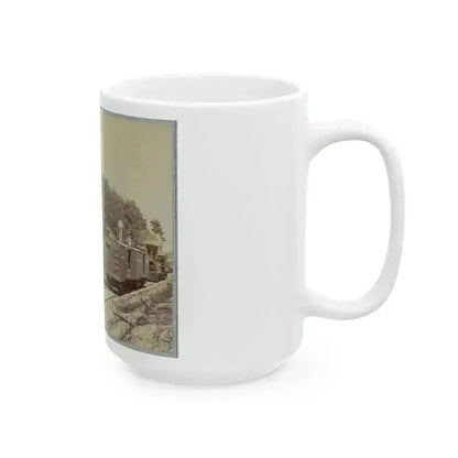13 Inch Mortar  Dictator , In Front Of Petersburg, Va. (U.S. Civil War) White Coffee Mug - Go Mug Yourself