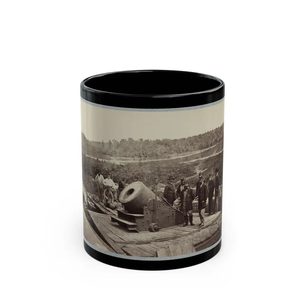 13 Inch Mortar Dictator In Front Of Petersburg, Va. (U.S. Civil War) Black Coffee Mug-11oz-Go Mug Yourself