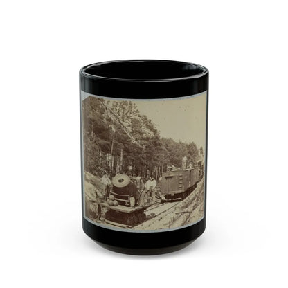 13 Inch Mortar Dictator , In Front Of Petersburg, Va. (U.S. Civil War) Black Coffee Mug-15oz-Go Mug Yourself