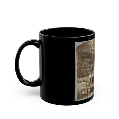 13 Inch Mortar Dictator , In Front Of Petersburg, Va. (U.S. Civil War) Black Coffee Mug-Go Mug Yourself