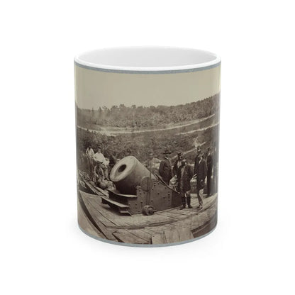 13 Inch Mortar Dictator In Front Of Petersburg, Va. (U.S. Civil War) White Coffee Mug-11oz-Go Mug Yourself