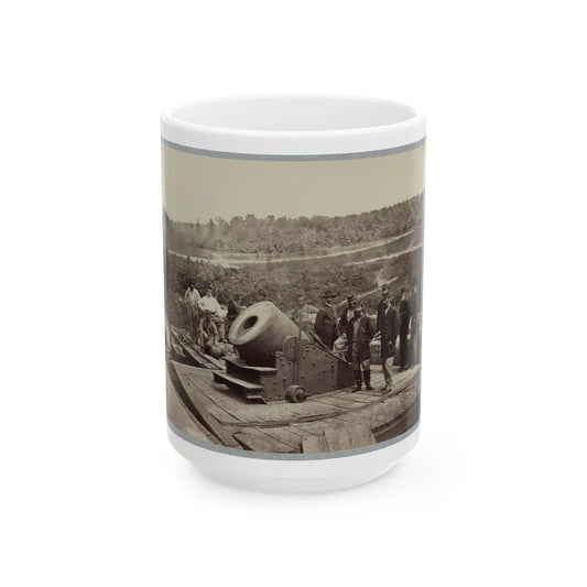 13 Inch Mortar Dictator In Front Of Petersburg, Va. (U.S. Civil War) White Coffee Mug-15oz-Go Mug Yourself