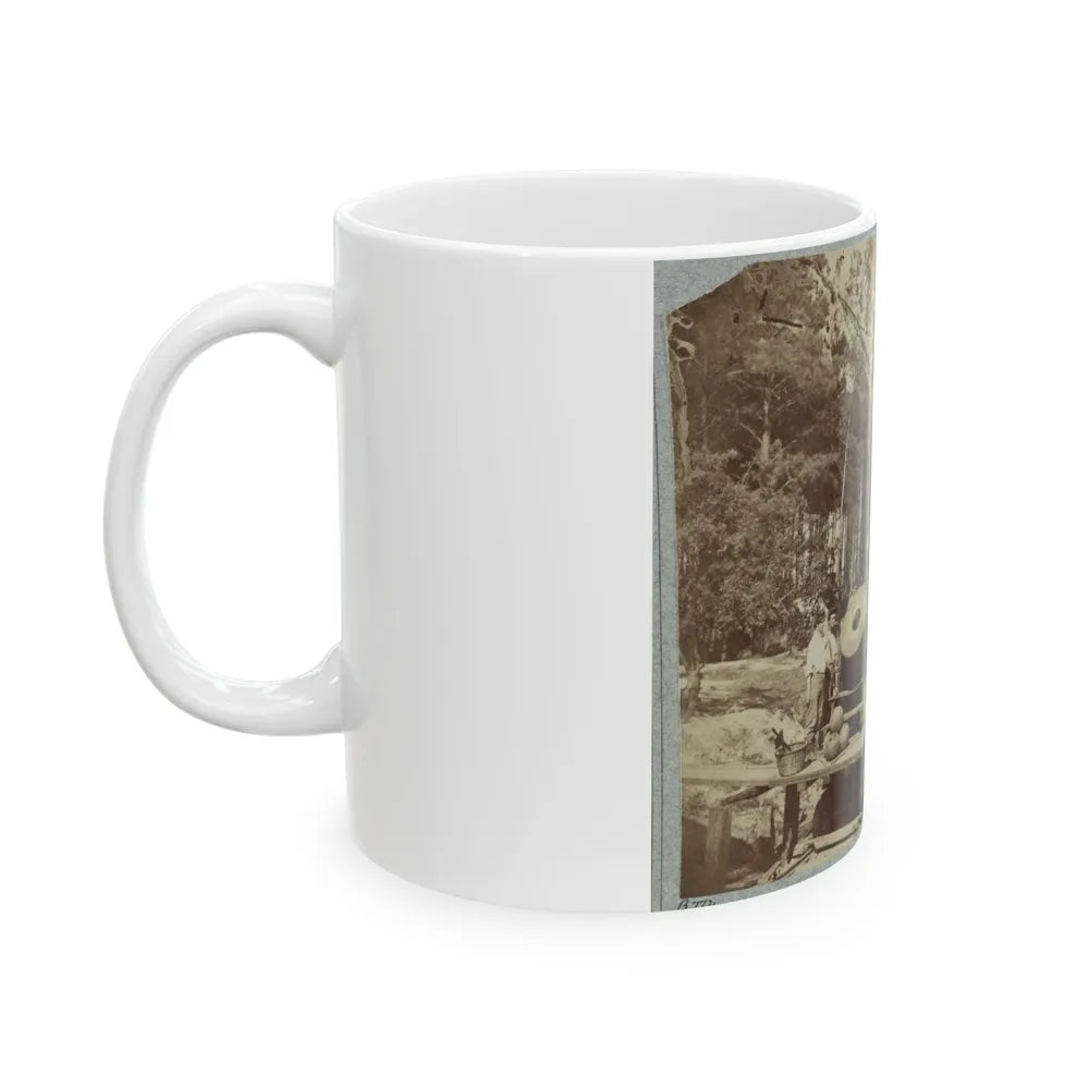 13 Inch Mortar Dictator , In Front Of Petersburg, Va. (U.S. Civil War) White Coffee Mug-Go Mug Yourself