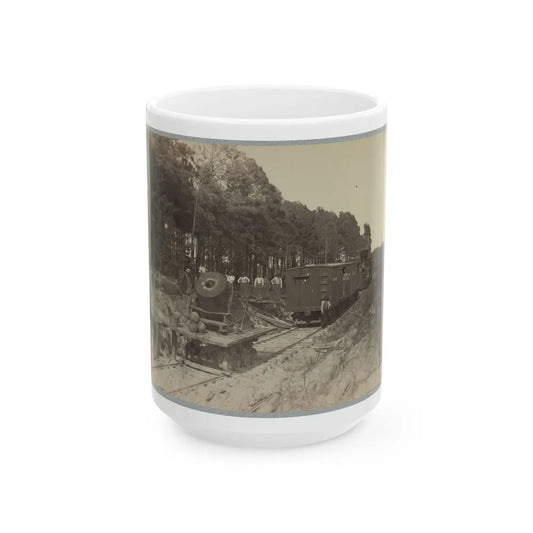 13 Inch Mortar Dictator In Front Of Petersburg, Va.(2) (U.S. Civil War) White Coffee Mug-15oz-Go Mug Yourself