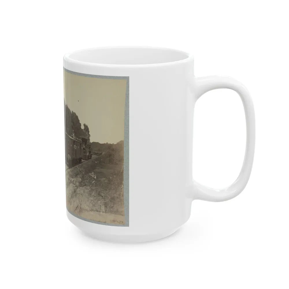 13 Inch Mortar Dictator In Front Of Petersburg, Va.(2) (U.S. Civil War) White Coffee Mug-Go Mug Yourself