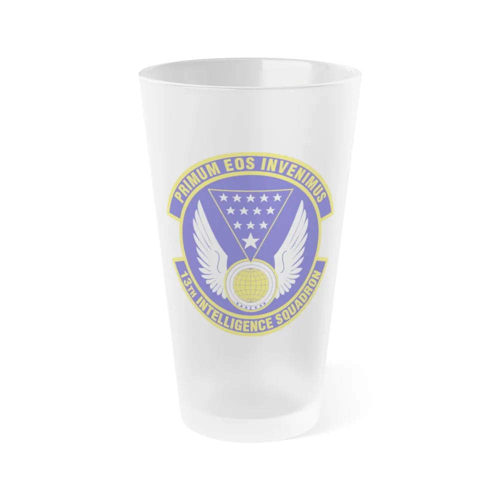 13 Intelligence Squadron ACC (U.S. Air Force) Frosted Pint Glass 16oz-16oz-Frosted-Go Mug Yourself