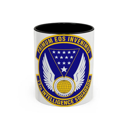 13 Intelligence Squadron ACC (U.S. Air Force) Accent Coffee Mug 11oz Black - Go Mug Yourself