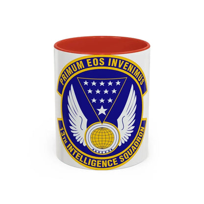 13 Intelligence Squadron ACC (U.S. Air Force) Accent Coffee Mug 11oz Red - Go Mug Yourself