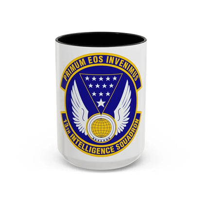 13 Intelligence Squadron ACC (U.S. Air Force) Accent Coffee Mug 15oz Black - Go Mug Yourself