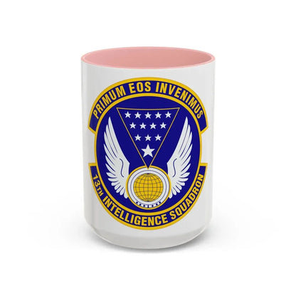 13 Intelligence Squadron ACC (U.S. Air Force) Accent Coffee Mug 15oz Pink - Go Mug Yourself