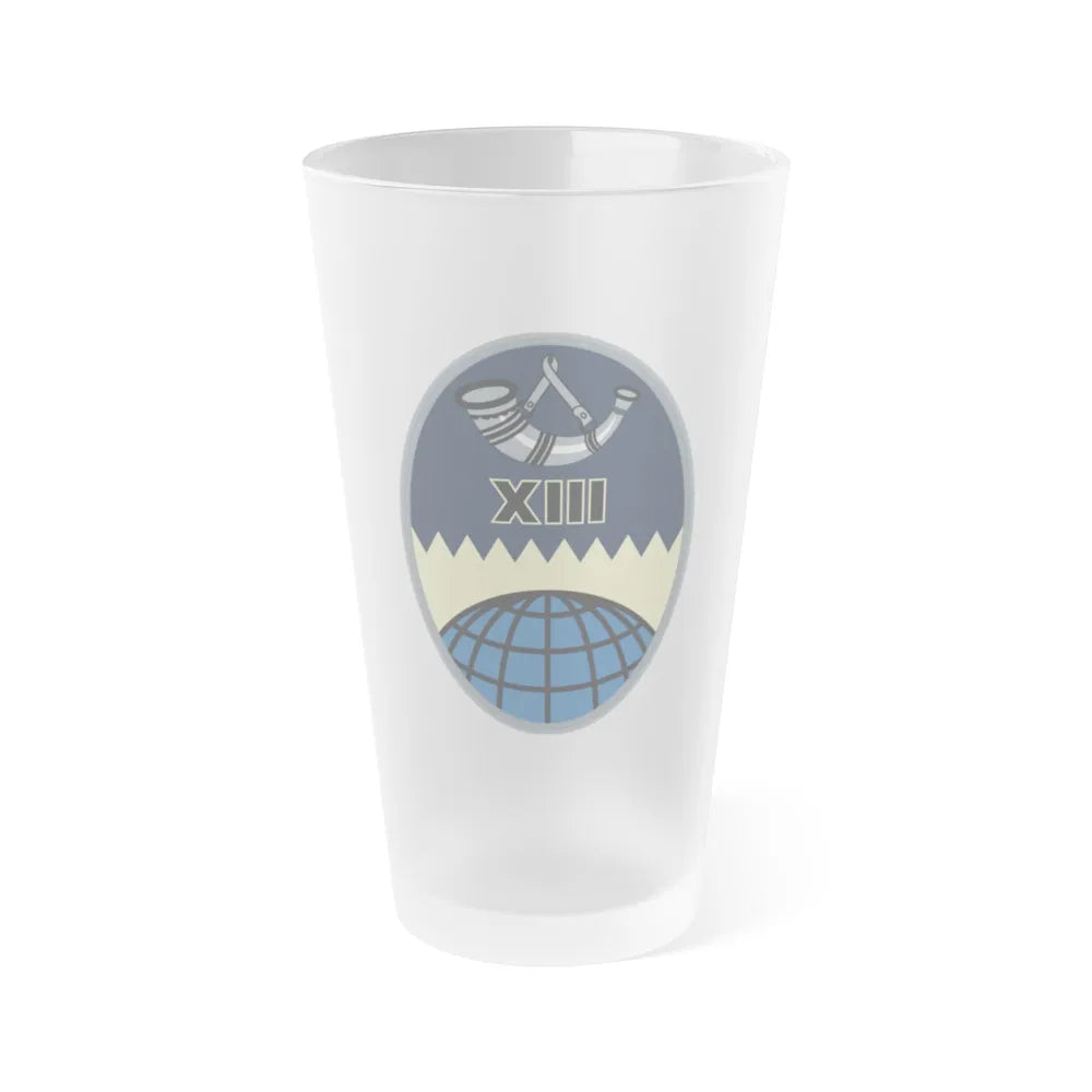 13 Space Warning Squadron (U.S. Space Force) Frosted Pint Glass 16oz-Go Mug Yourself