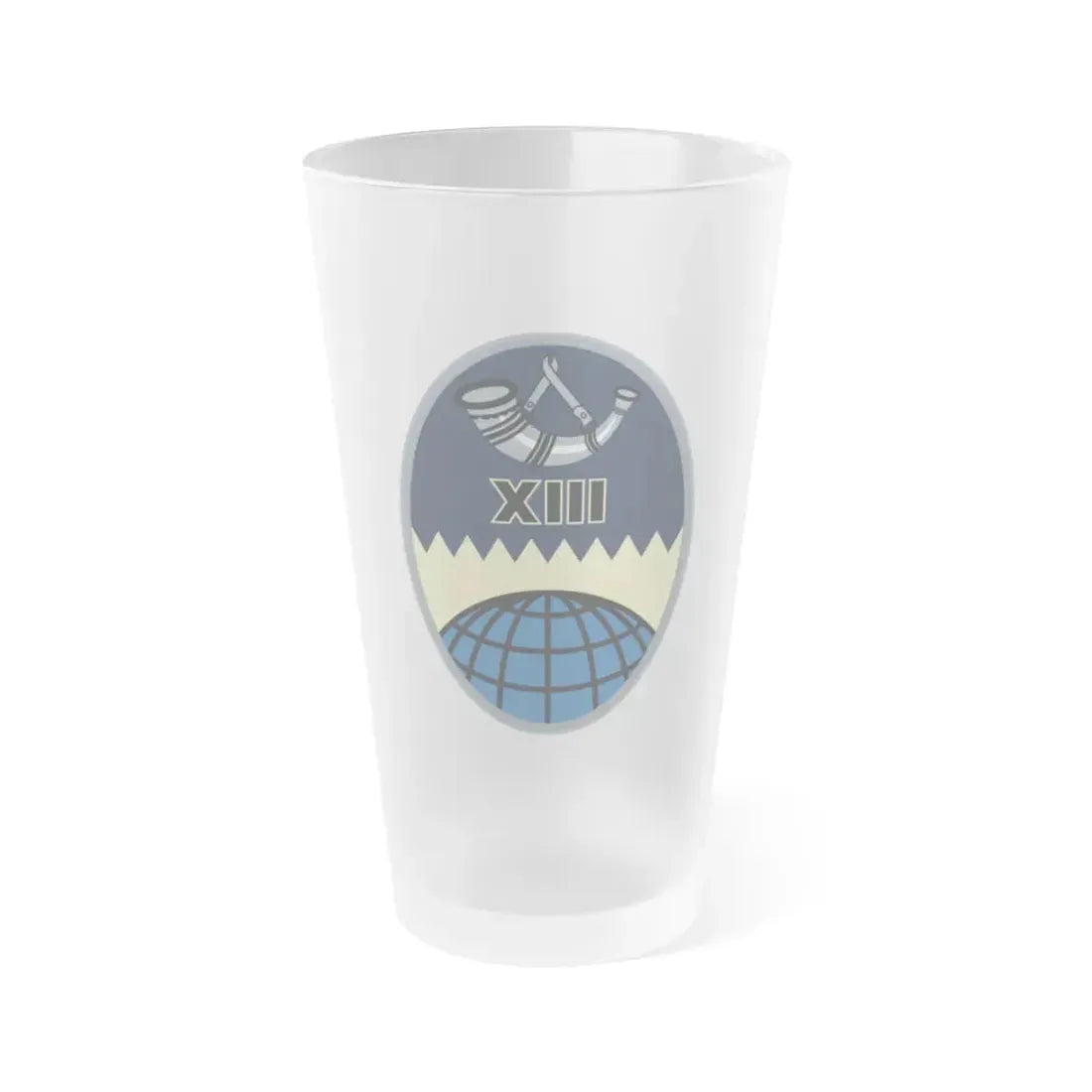 13 Space Warning Squadron (U.S. Space Force) Frosted Pint Glass 16oz Default Title - Go Mug Yourself
