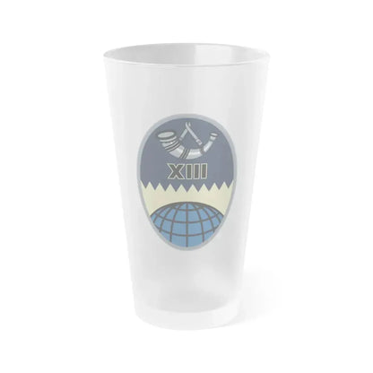 13 Space Warning Squadron (U.S. Space Force) Frosted Pint Glass 16oz Default Title - Go Mug Yourself