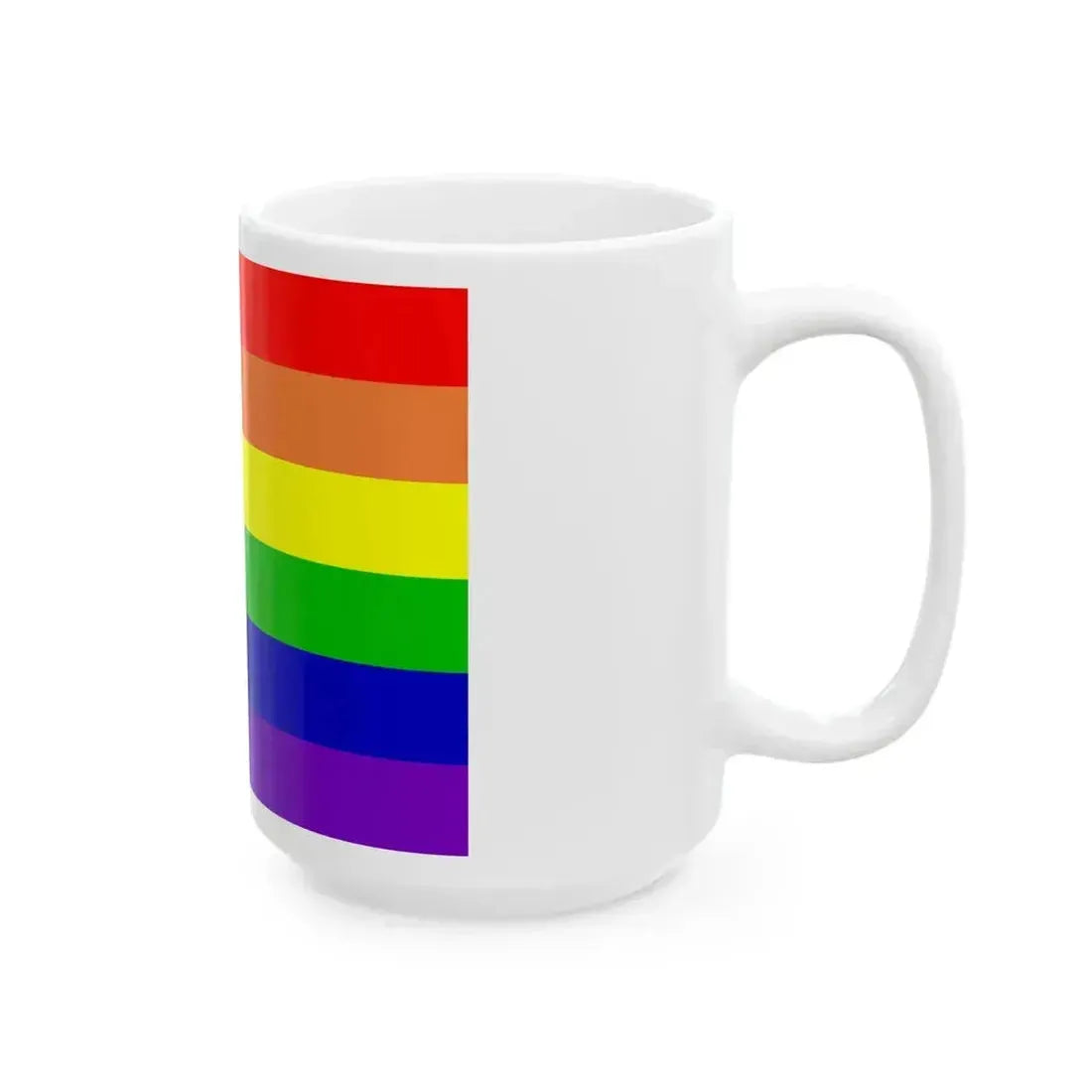 13-Star LGBT Rainbow Flag (United States) White Coffee Mug - Go Mug Yourself