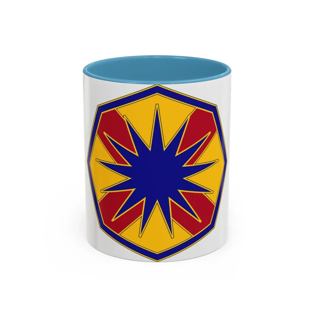 13 Sustainment Command (U.S. Army) Accent Coffee Mug-11oz-Light Blue-Go Mug Yourself