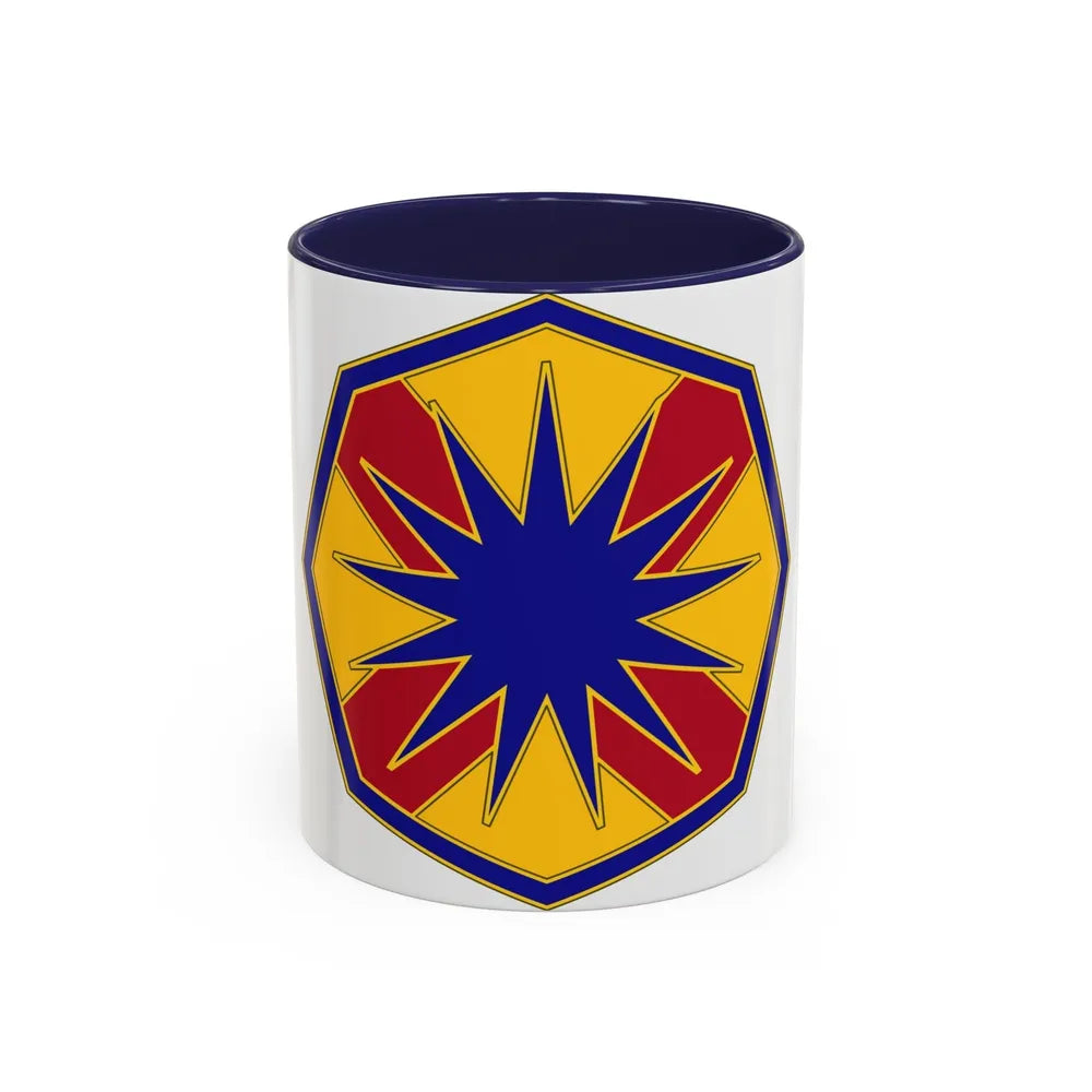 13 Sustainment Command (U.S. Army) Accent Coffee Mug-11oz-Navy-Go Mug Yourself