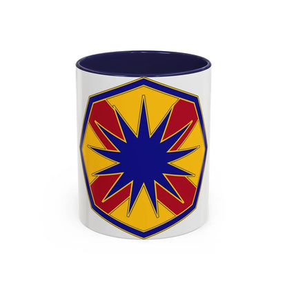 13 Sustainment Command (U.S. Army) Accent Coffee Mug-11oz-Navy-Go Mug Yourself