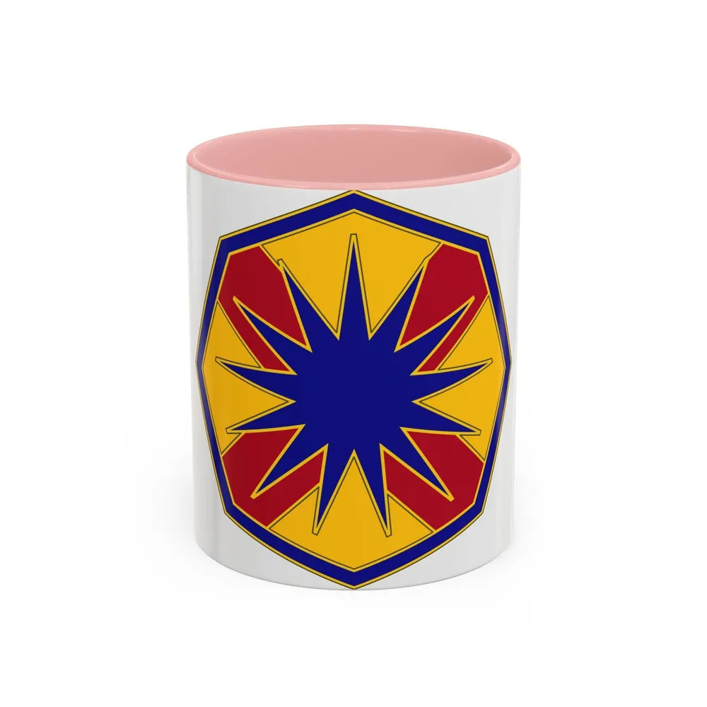 13 Sustainment Command (U.S. Army) Accent Coffee Mug-11oz-Pink-Go Mug Yourself