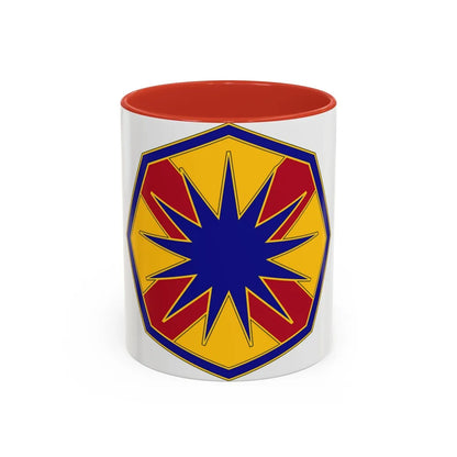 13 Sustainment Command (U.S. Army) Accent Coffee Mug-11oz-Red-Go Mug Yourself