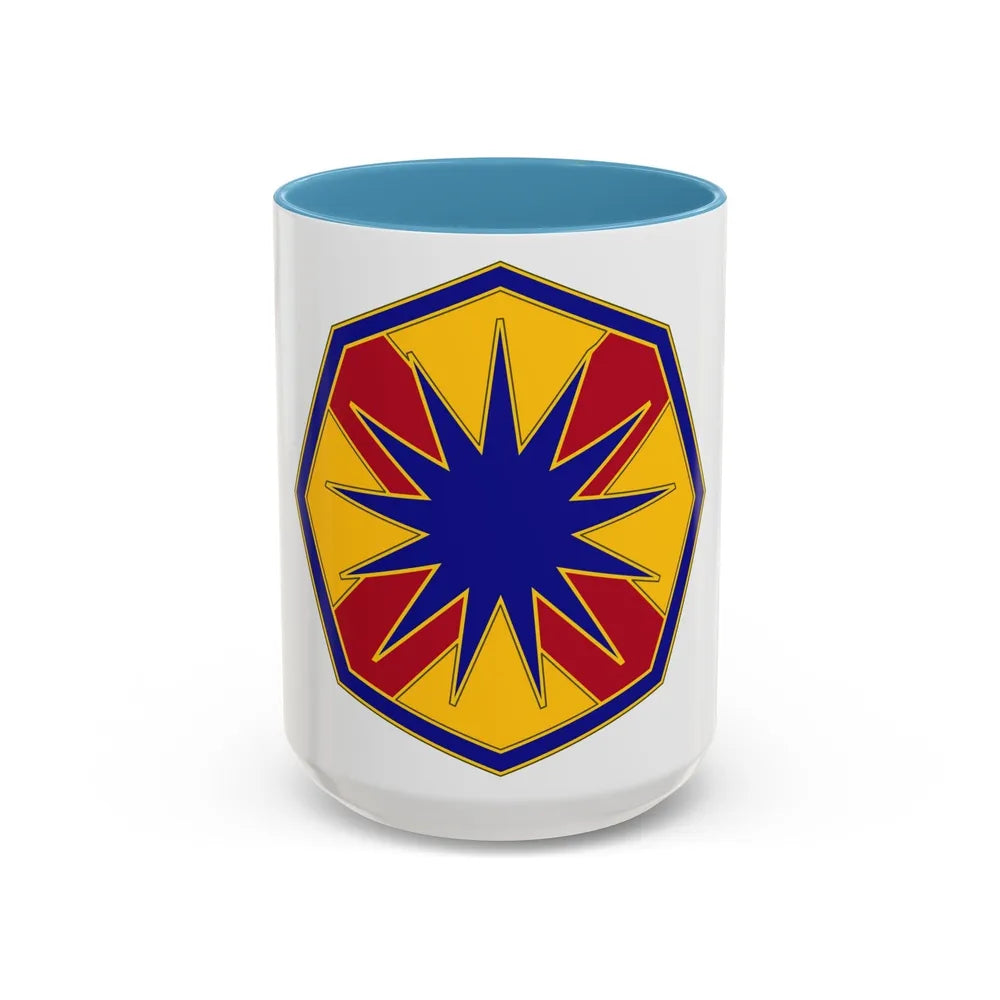 13 Sustainment Command (U.S. Army) Accent Coffee Mug-15oz-Light Blue-Go Mug Yourself