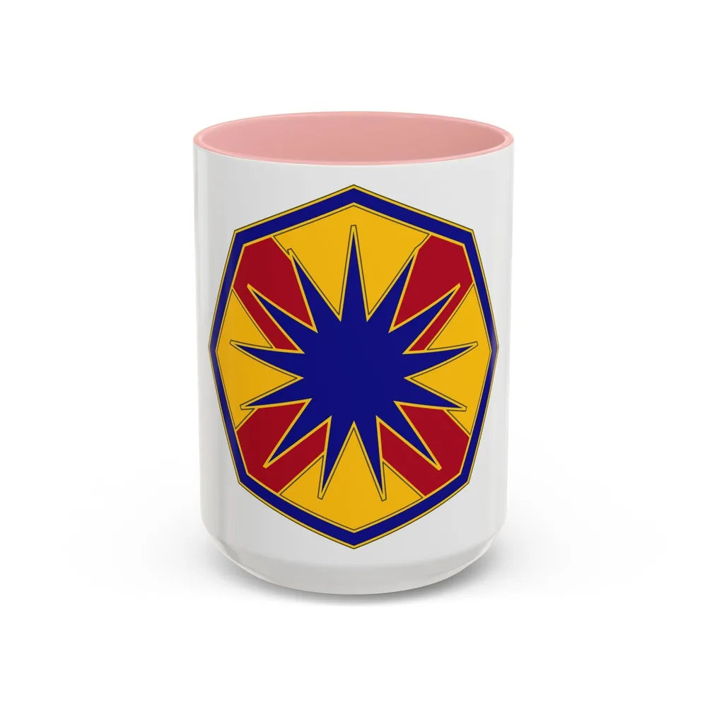 13 Sustainment Command (U.S. Army) Accent Coffee Mug-15oz-Pink-Go Mug Yourself