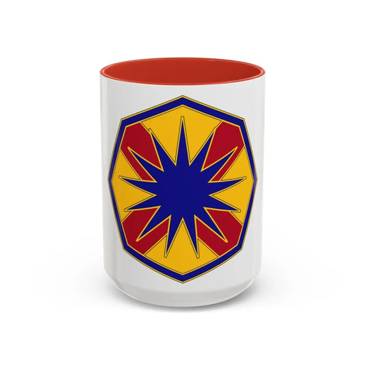 13 Sustainment Command (U.S. Army) Accent Coffee Mug-15oz-Red-Go Mug Yourself