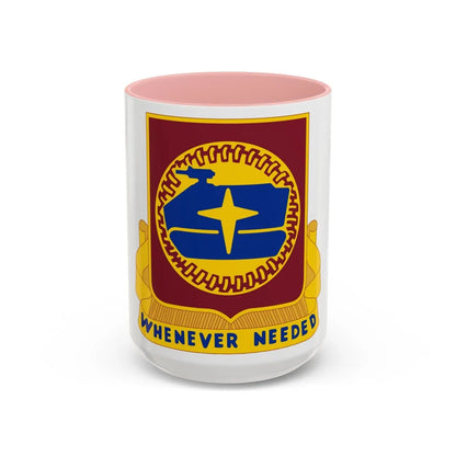 13 Transportation Battalion (U.S. Army) Accent Coffee Mug-15oz-Pink-Go Mug Yourself