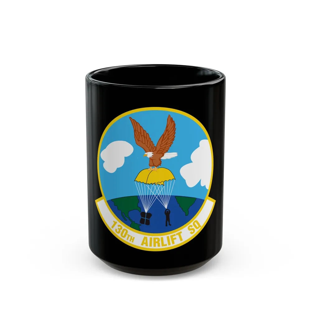 130 Airlift Squadron (U.S. Air Force) Black Coffee Mug-15oz-Go Mug Yourself