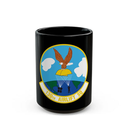 130 Airlift Squadron (U.S. Air Force) Black Coffee Mug-15oz-Go Mug Yourself