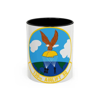 130 Airlift Squadron (U.S. Air Force) Accent Coffee Mug 11oz Black - Go Mug Yourself