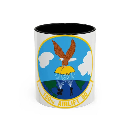 130 Airlift Squadron (U.S. Air Force) Accent Coffee Mug 11oz Black - Go Mug Yourself