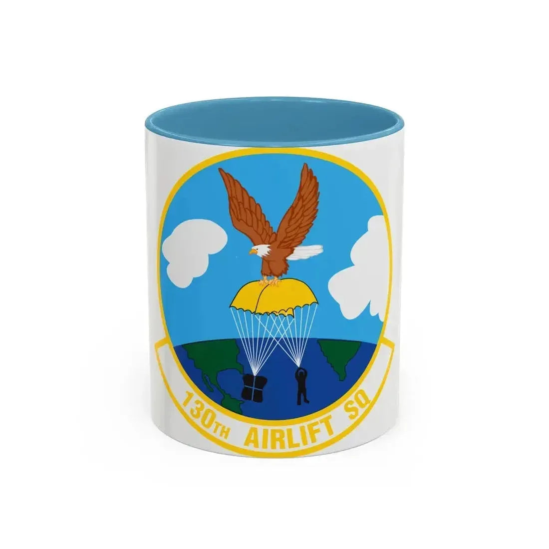 130 Airlift Squadron (U.S. Air Force) Accent Coffee Mug 11oz Light Blue - Go Mug Yourself