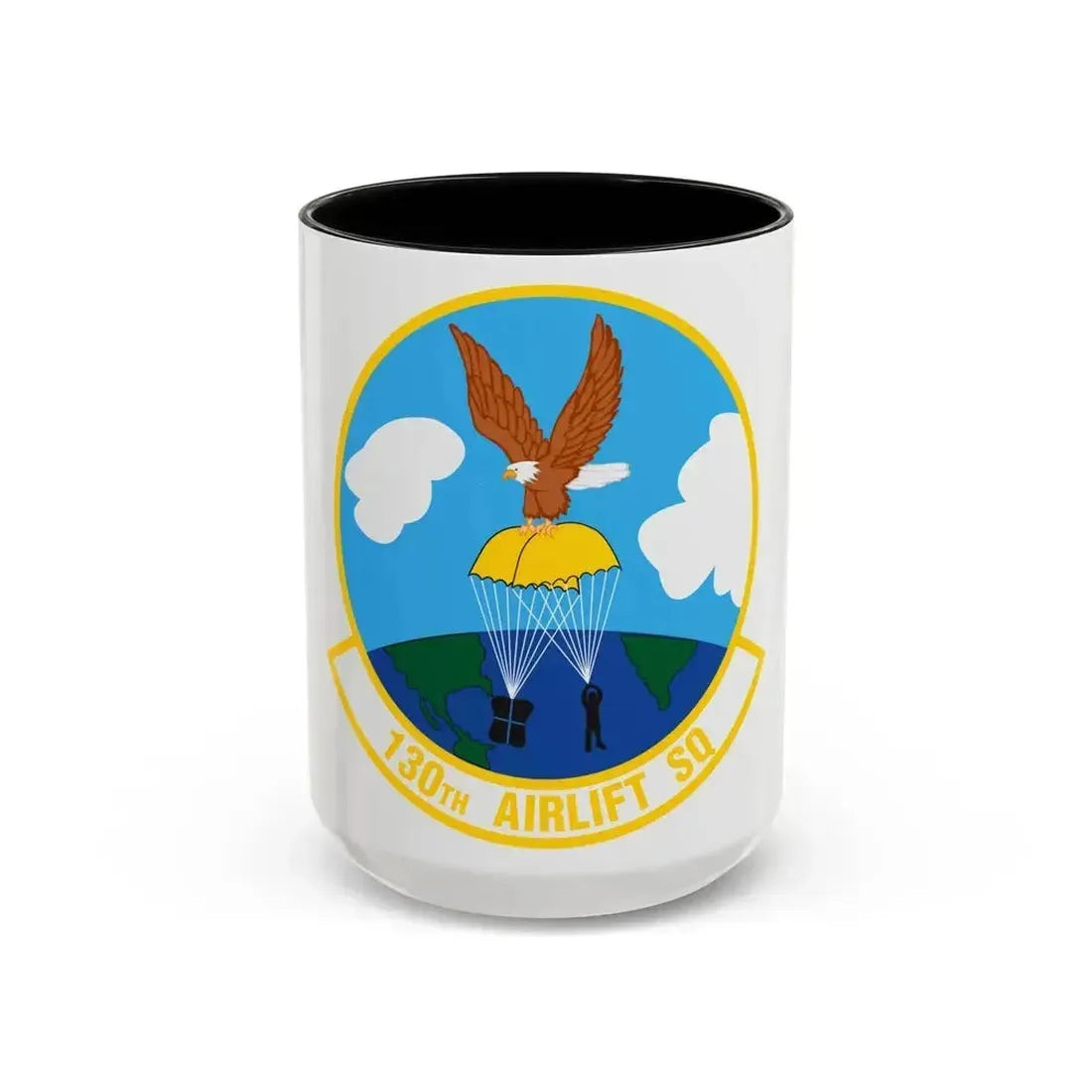 130 Airlift Squadron (U.S. Air Force) Accent Coffee Mug 15oz Black - Go Mug Yourself