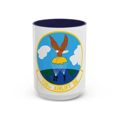 130 Airlift Squadron (U.S. Air Force) Accent Coffee Mug 15oz Navy - Go Mug Yourself