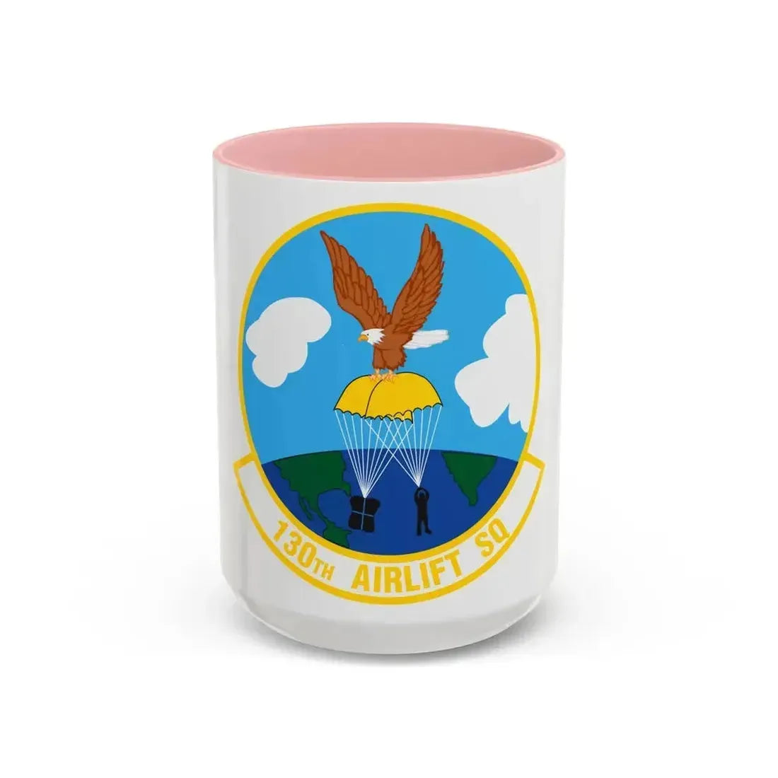 130 Airlift Squadron (U.S. Air Force) Accent Coffee Mug 15oz Pink - Go Mug Yourself