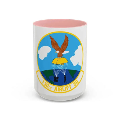 130 Airlift Squadron (U.S. Air Force) Accent Coffee Mug 15oz Pink - Go Mug Yourself