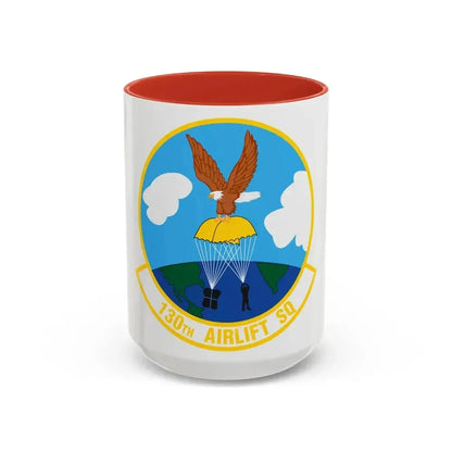 130 Airlift Squadron (U.S. Air Force) Accent Coffee Mug 15oz Red - Go Mug Yourself