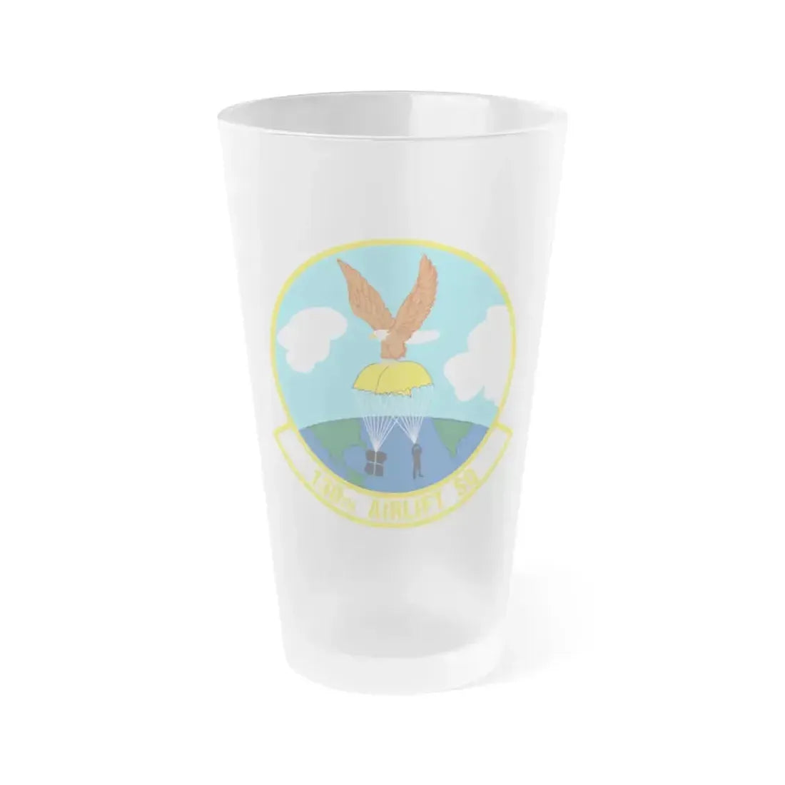 130 Airlift Squadron (U.S. Air Force) Frosted Pint Glass 16oz 16oz Frosted - Go Mug Yourself