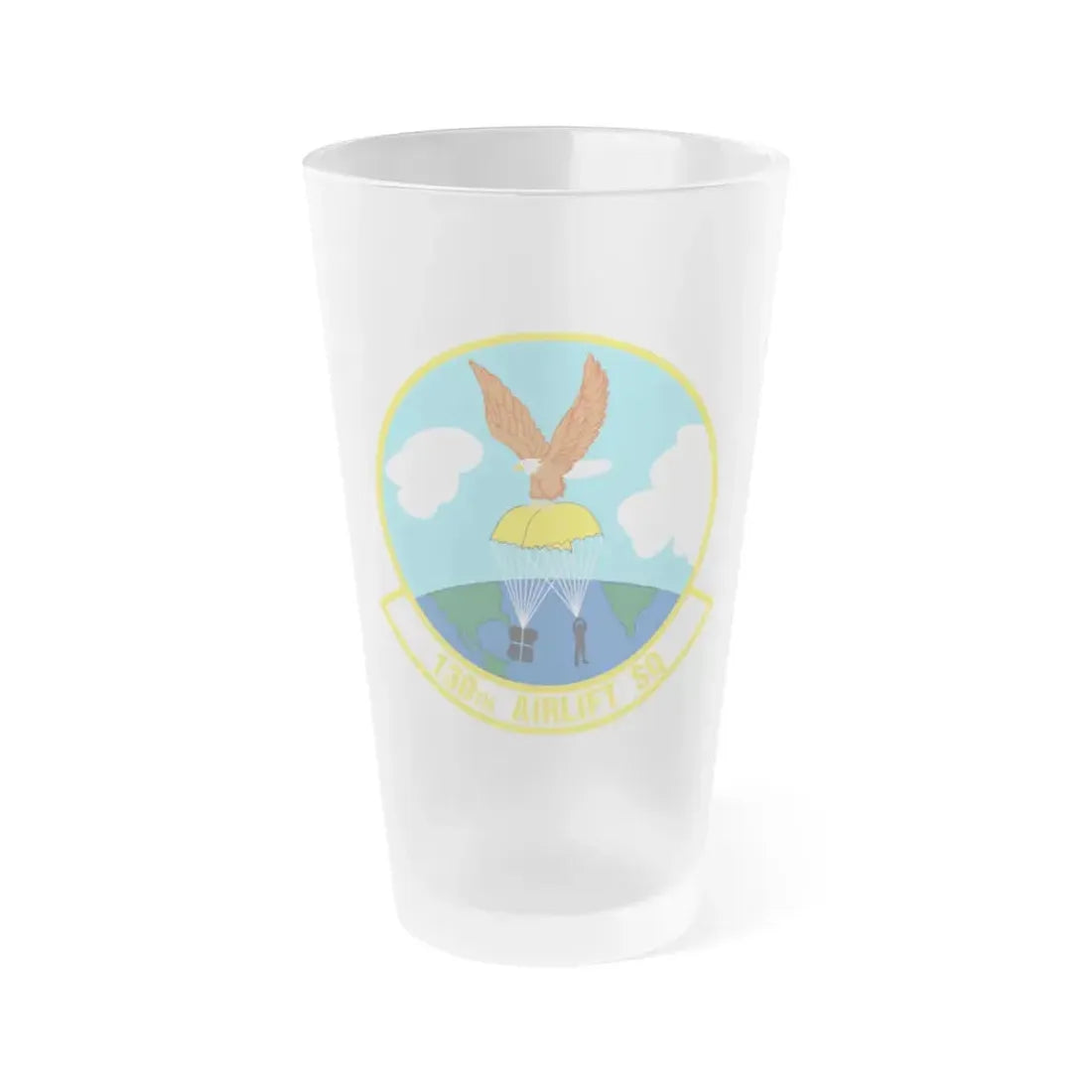 130 Airlift Squadron (U.S. Air Force) Frosted Pint Glass 16oz - Go Mug Yourself