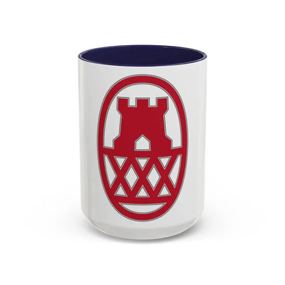 130 Maneuver Enhancement Brigade (U.S. Army) Accent Coffee Mug 15oz Navy - Go Mug Yourself