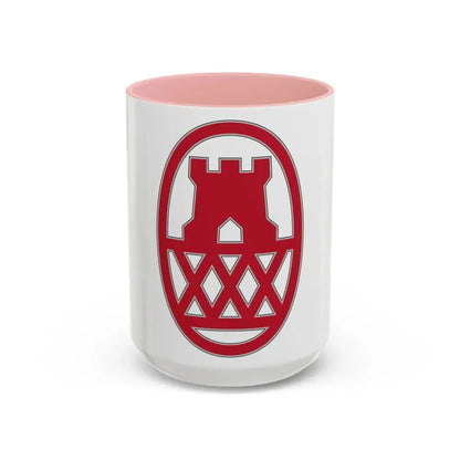 130 Maneuver Enhancement Brigade (U.S. Army) Accent Coffee Mug 15oz Pink - Go Mug Yourself