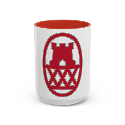 130 Maneuver Enhancement Brigade (U.S. Army) Accent Coffee Mug 15oz Red - Go Mug Yourself