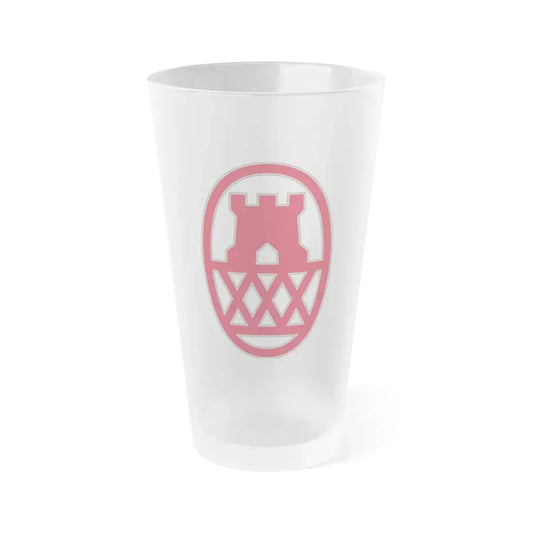 130 Maneuver Enhancement Brigade (U.S. Army) Frosted Pint Glass 16oz Default Title - Go Mug Yourself