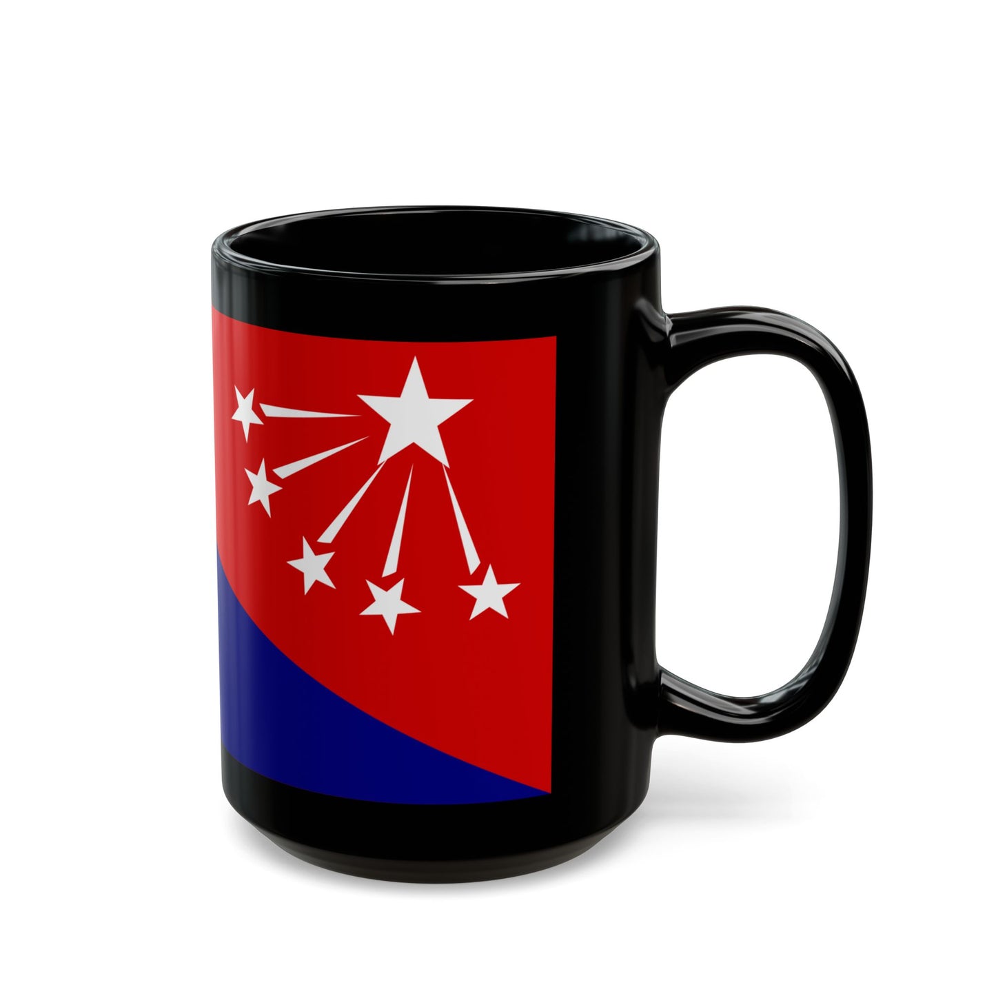 Flag of Central Province Papa New Guinea - Black Coffee Mug-Go Mug Yourself