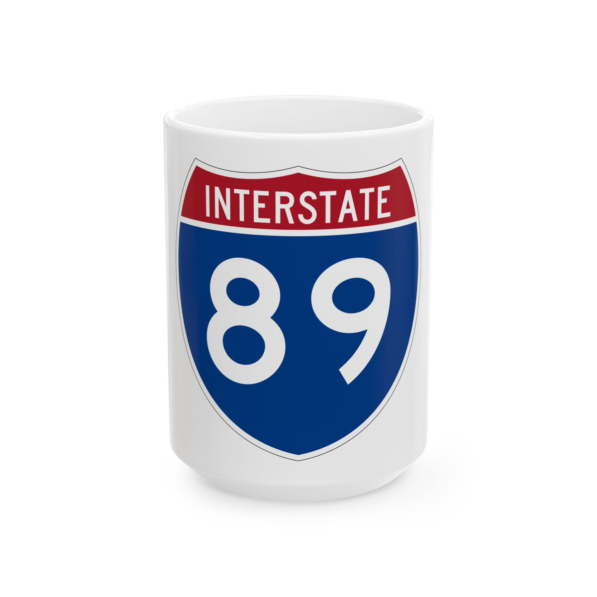 Interstate 89 (U.S. Highways) White Coffee Mug
