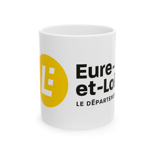 Drapeau de l'Eure et Loir France - Tasse à café blanche